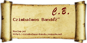 Czimbalmos Bandó névjegykártya